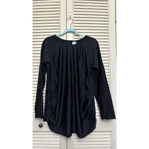 Isabel Maternity Long Sleeve Rash Guard Maternity Top Black Size XXL